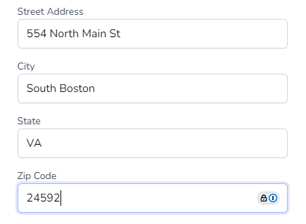 Create user – address and account status